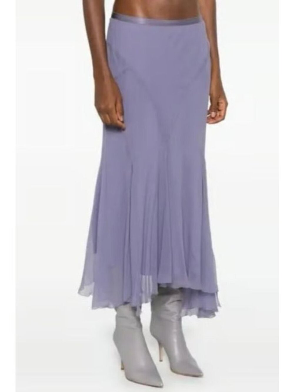 Polo Ralph Lauren Amla Midi Skirt in Lavender Purple 6 Womens Chiffon - Picture 14 of 14